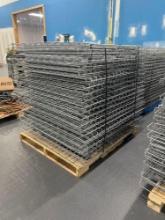 PALLET OF APPROX. 42 WIRE GRATES FOR PALLET RACKING, APPROX. DIMENSIONS 43" X 45"