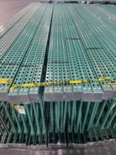 QTY) 9 PALLET RACK UP RIGHTS, 16'