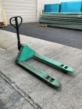 MITSUBISHI HYDRAULIC PALLET JACK, APPROX MAX CAPACITY 5500LBS