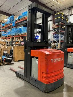 TOYOTA ORDER PICKER MODEL 6BPU15, ELECTRIC, APPROX MAX CAPACITY 3000LBS, APPROX MAX HEIGHT 240in,...