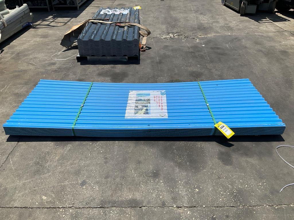 UNUSED PVC SYNTHETIC RESIN POLYERTERCORRUGATED ROOF SHEET, APPROX 35.43IN x 7.87FT, APPROX 30