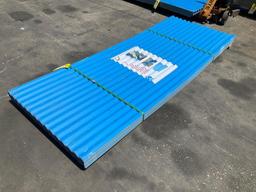UNUSED PVC SYNTHETIC RESIN POLYERTERCORRUGATED ROOF SHEET, APPROX 35.43IN x 7.87FT, APPROX 30