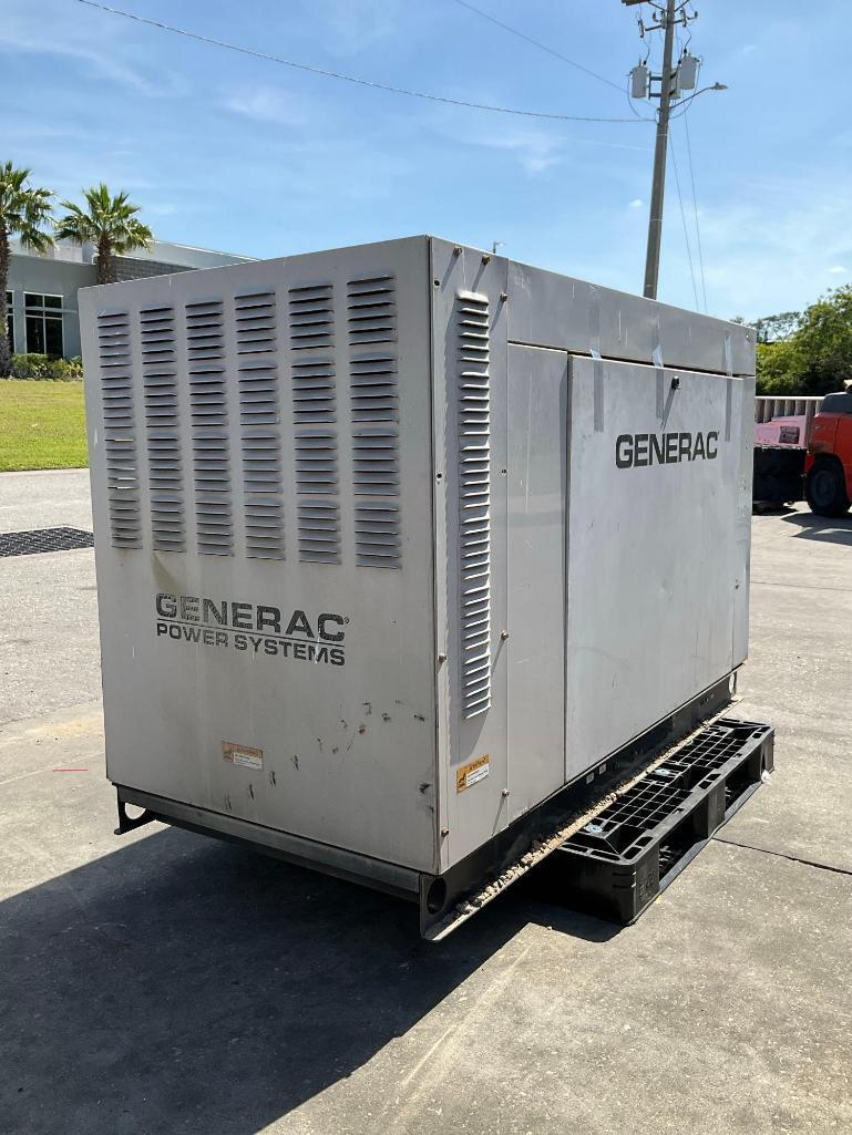 GENERAC30KW GENERATOR , LP / NG POWER, LOW HRS SHOWING, RUNS AND OPERATES