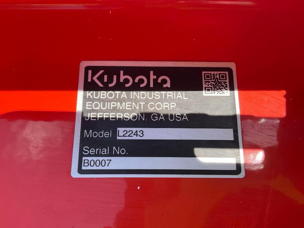 KUBOTA BUCKET ATTACHMENT FOR TRACTOR MODEL L2243, 66IN LONG