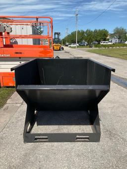 UNUSED 2CU YARD SELF DUMPING HOPPER WITH FORK POCKETS