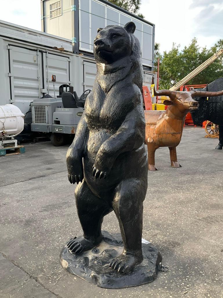 ALUMINIUM BEAR STATUE, APPROX 59" T