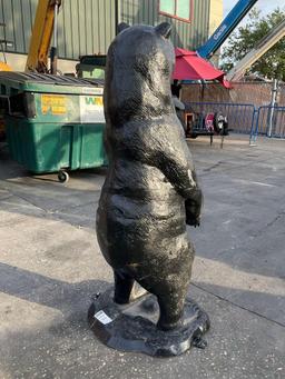 ALUMINIUM BEAR STATUE, APPROX 59" T