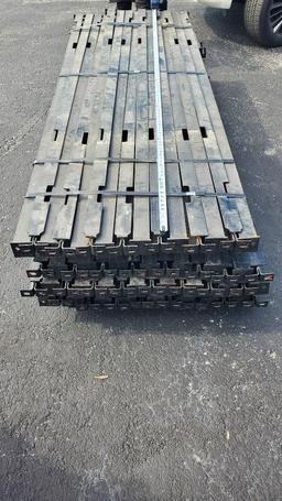 BLACK TRACKING FOR PALLETRACK, APPROXIMATELY 63 PIECES TOTAL