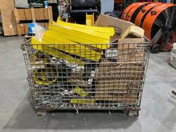 ( 1 ) WIRE COLLAPSABLE CRATE WITH MISC CONTENT, 40" x 48" x 37"