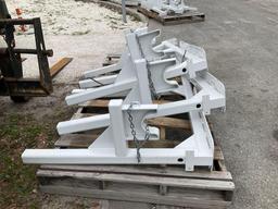 ( 2 ) HEAVY DUTY EQUIPMENT POLE RACKS FOR TRUCKS, APPROX 70" EACH