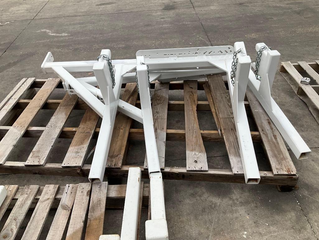 ( 2 ) HEAVY DUTY EQUIPMENT POLE RACKS FOR TRUCKS, APPROX 70" EACH