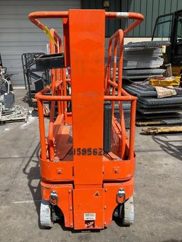 SNORKEL MAN LIFT MODEL TM12 , ELECTRIC, APPROX MAX PLATFORM HEIGHT 12FT