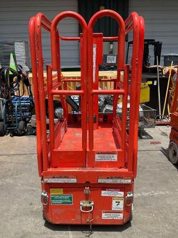 SNORKELMAN LIFTMODEL TM12 , ELECTRIC, APPROX MAX PLATFORM HEIGHT 12FT, NON MARKING TIRES, BUILT IN