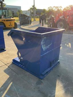 UNUSED 1 CU YARD SELF DUMPING HOPPER WITH FORK POCKETS