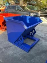 UNUSED 1 CU YARD SELF DUMPING HOPPER WITH FORK POCKETS