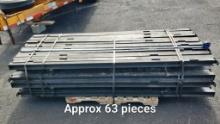 BLACK TRACKING FOR PALLET...RACK, APPROXIMATELY 63 PIECES TOTAL