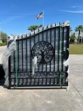 NEW...GREATBEAR - TREE OF LIFE - 14FT BI-PARTING WROUGHT IRON GATE
