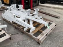 ( 3) HEAVY DUTY EQUIPMENT POLE RACKS FOR TRUCKS, APPROX 70" EACH