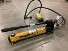 ENERPAC PUMP MODEL P-392 WITH ENERPAC HYDRAULIC CYLINDER MODEL RC256