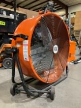 UNUSED 24in MAX AIR PORTABLE BARREL FAN