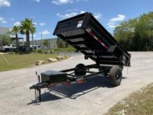 UNUSED 2024 CARRY-ON DUMP TRAILER MODEL TRA/REM 5X10DUMPLP5KCT, GVWR...5000, APPROX 10FT DECK LON...