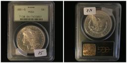 Graded Morgan Silver Dollar