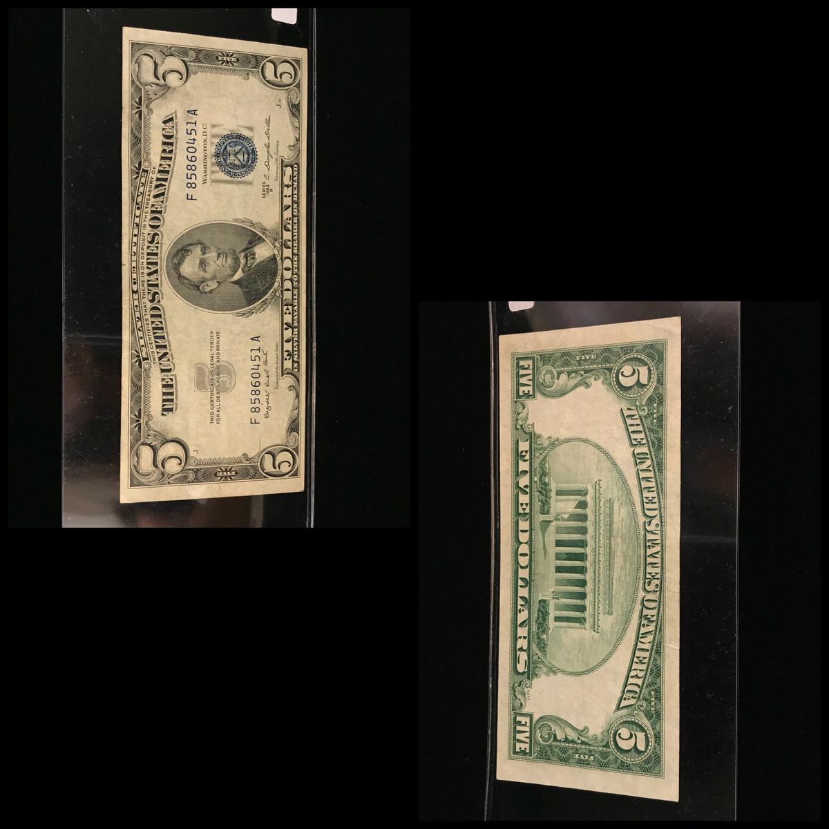 $5 Blue Seal Bill