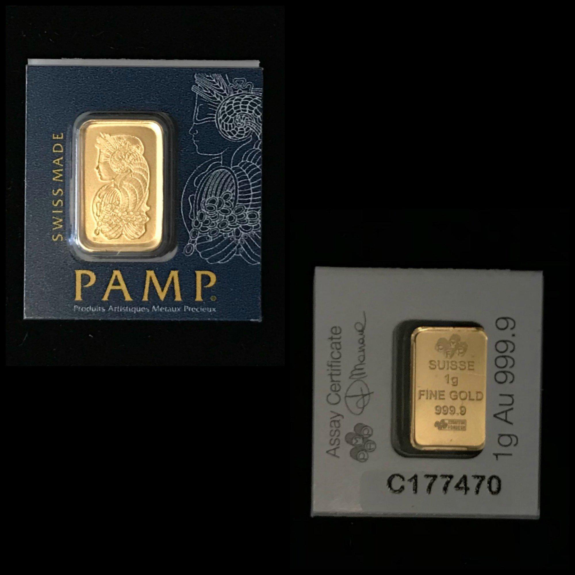 PAMP 1 gm. Gold Bar