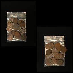 Lot Of 25 Indian Head Cents