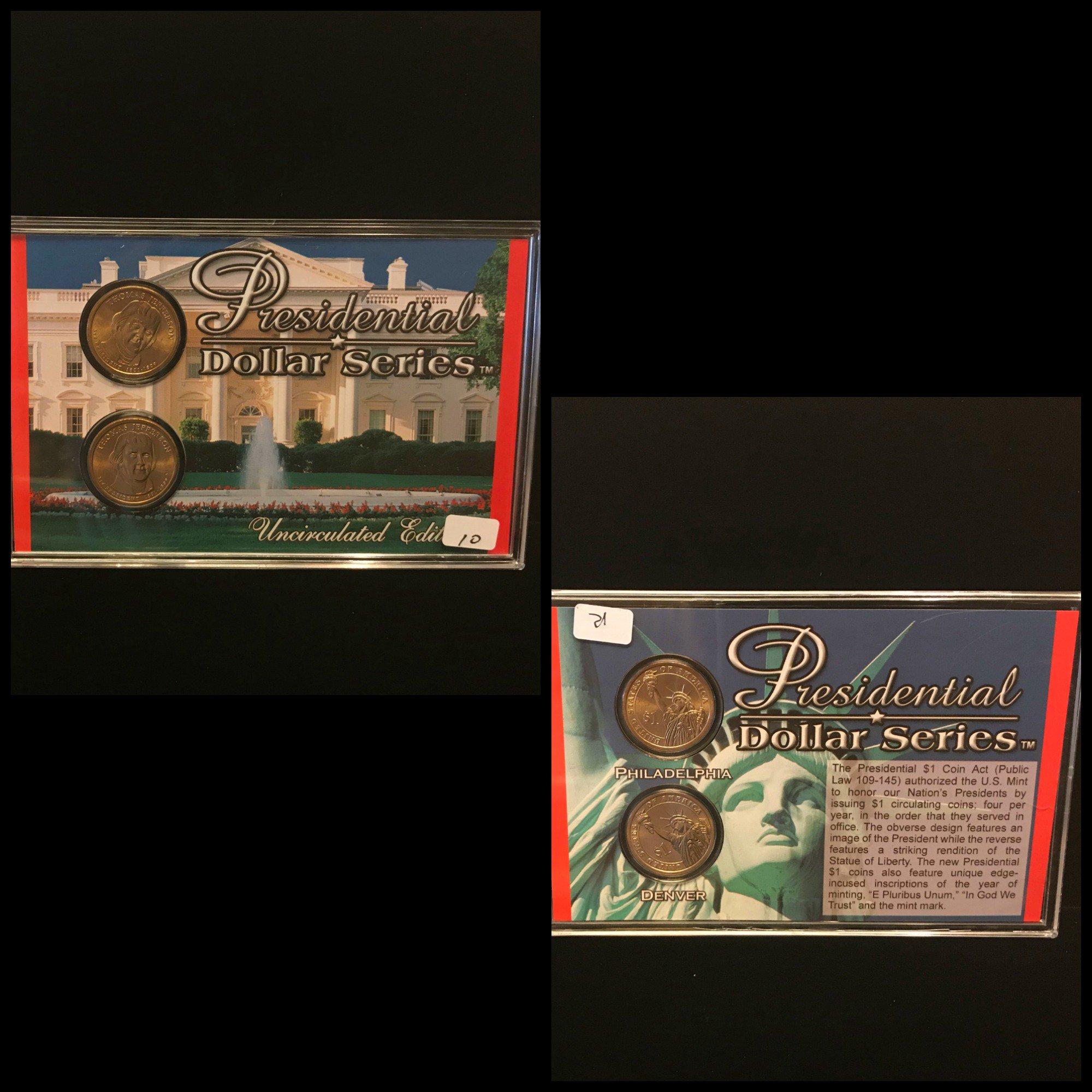 Presidential Dollars 2 Coin Set