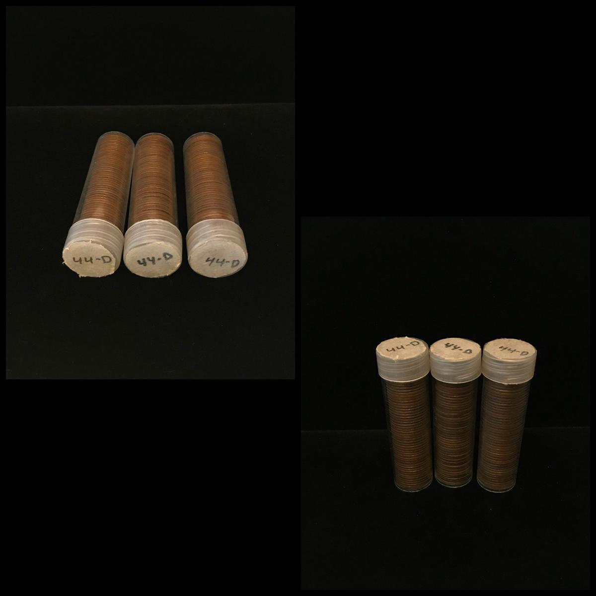 Lot Of 3 Rolls Of Lincoln Cents