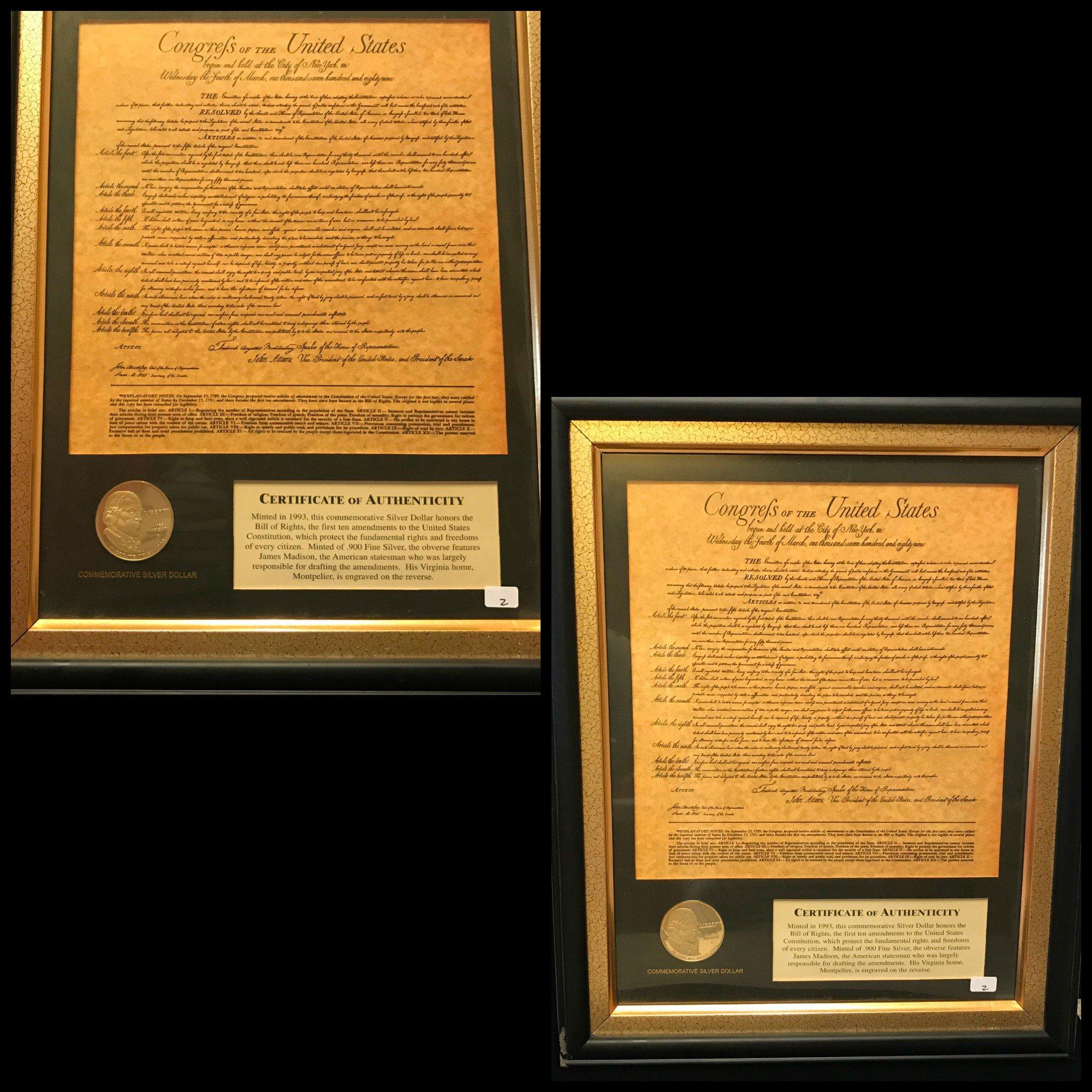 Bill Of Rights & Comm. Silver Dollar