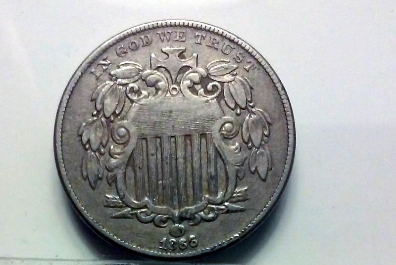 1866 Five Cent Shield