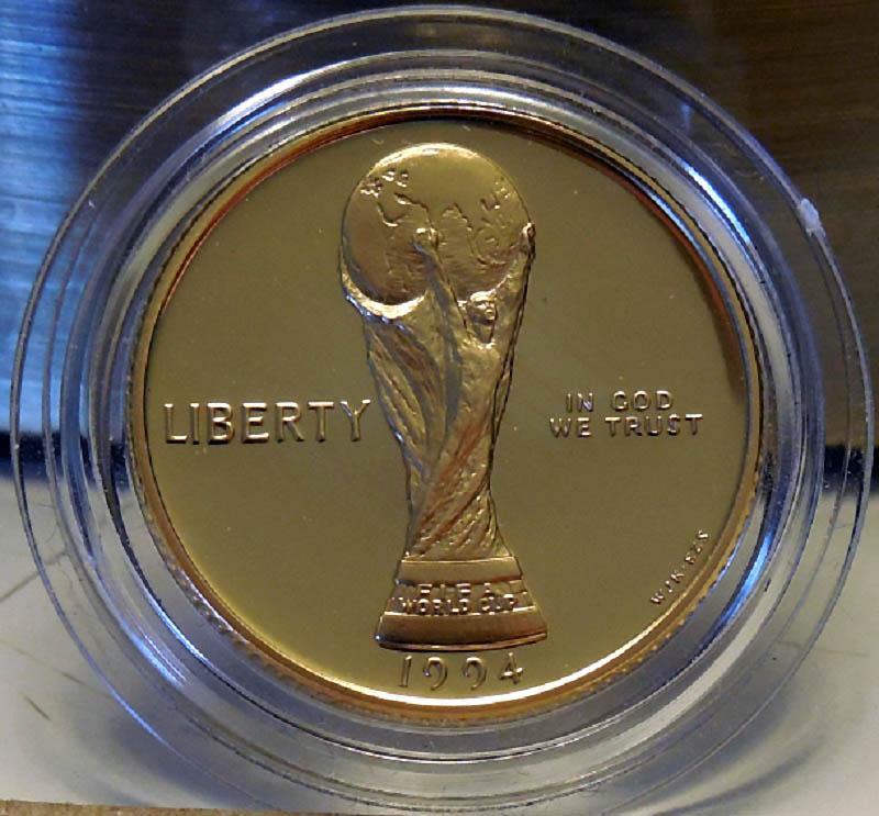 1994 $5 Gold World Cup ¼ oz of gold.