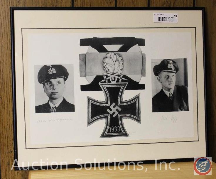 [2] WWII 'German Officers w/ Knights Cross' Picture, No. 53, Signed, Limited Edition 218/1000 -