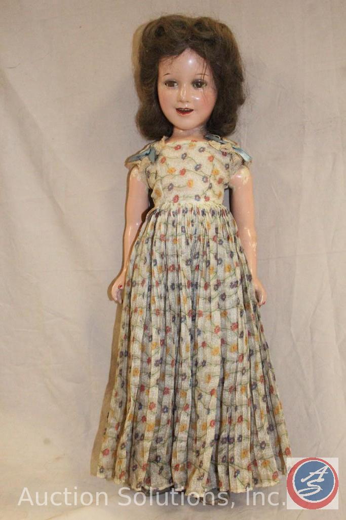 DEANNA DURBIN DOLL, 21" tall actress doll, composition head and body, open/close brown eyes (work),