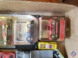 Matchbox collectible police cars, and Camaro tractor trailer
