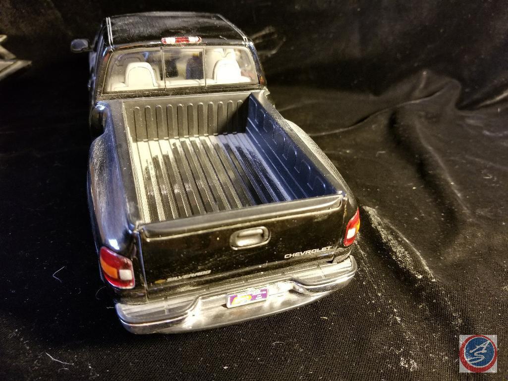 (3) piece set including black Chevy 1500 Z71 and 1971 Camaro on trailer