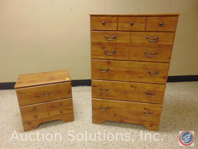 (1) Dresser (34" x 15 1/2" x 54") and (1) Night Stand (25" x 15 1/2" x 54") [SOLD 2x THE MONEY]