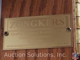 Custom Oak Cabinet Visual Board Handcrafted by Zongkers w/ [3] White Board Writeable Surfaces and