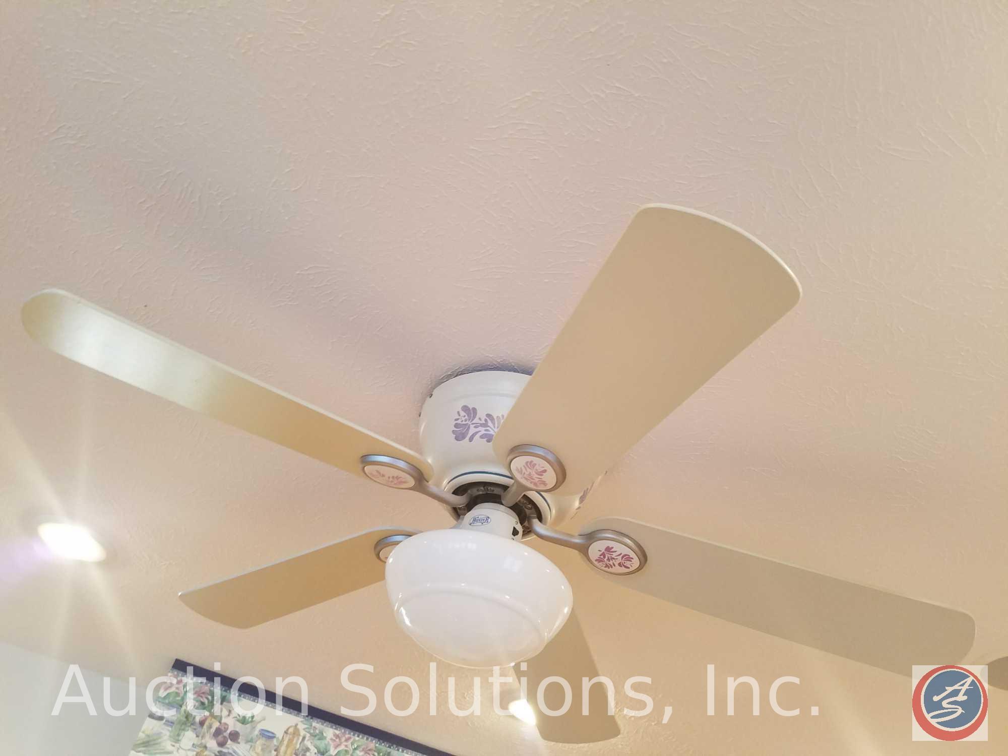 (2) Lighted Ceiling Fans; in Kitchen, and Main Floor Office