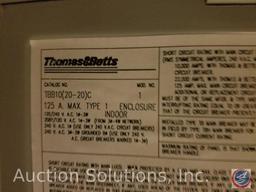 (2) Thomas and Betts Indoor Electrical/Circuit Breaker Panels (200 A. Max Type 1 and 125 A. Max Type