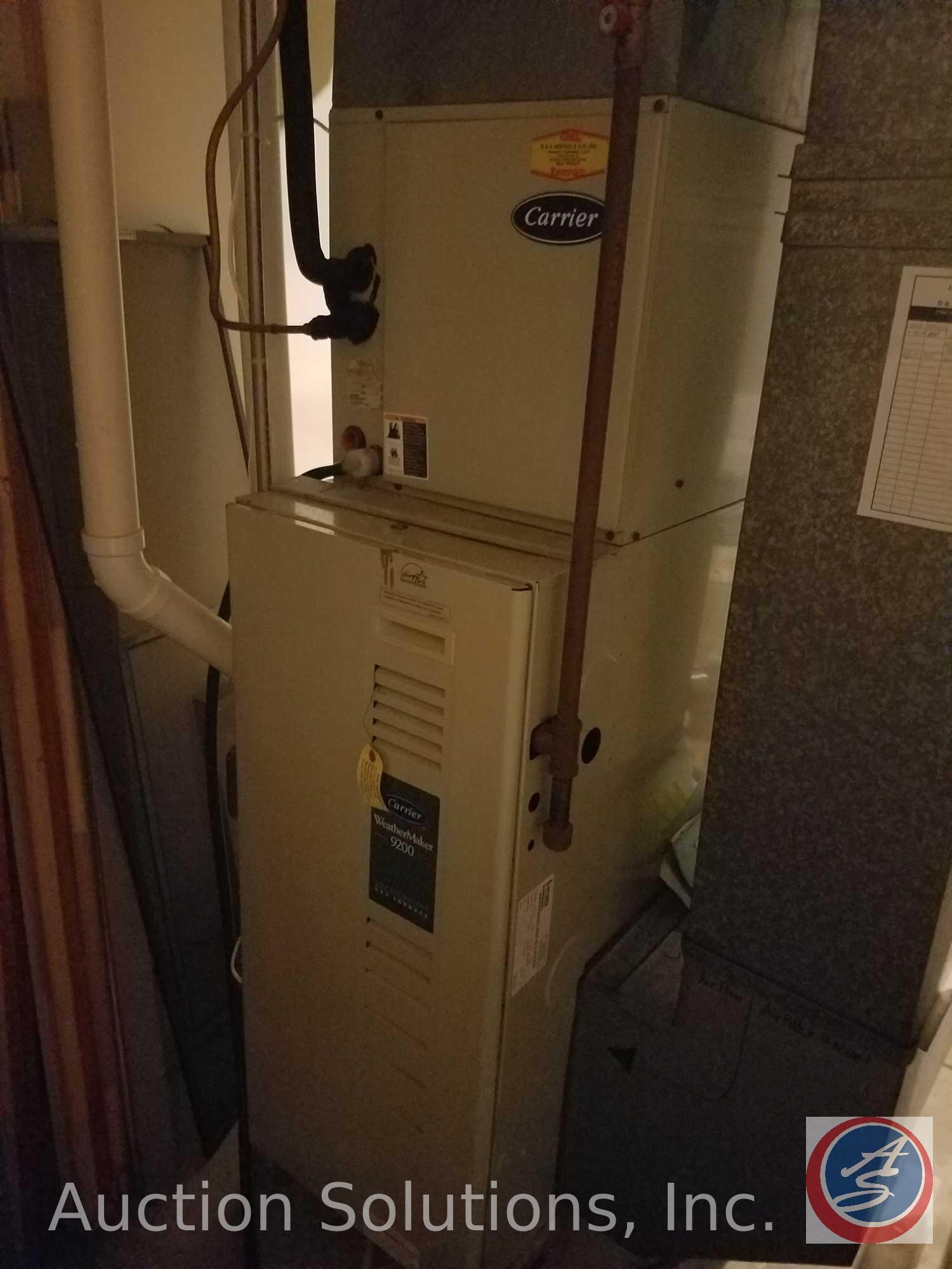 Carrier WeatherMaker 9200 Ultra High Efficiency Gas Furnace, Carrier AC unit (model # 38TKB042300),