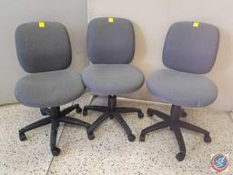 [3] Gray Upholstered HON Co. Office Chairs on Wheels. {SOLD 3x THE MONEY}