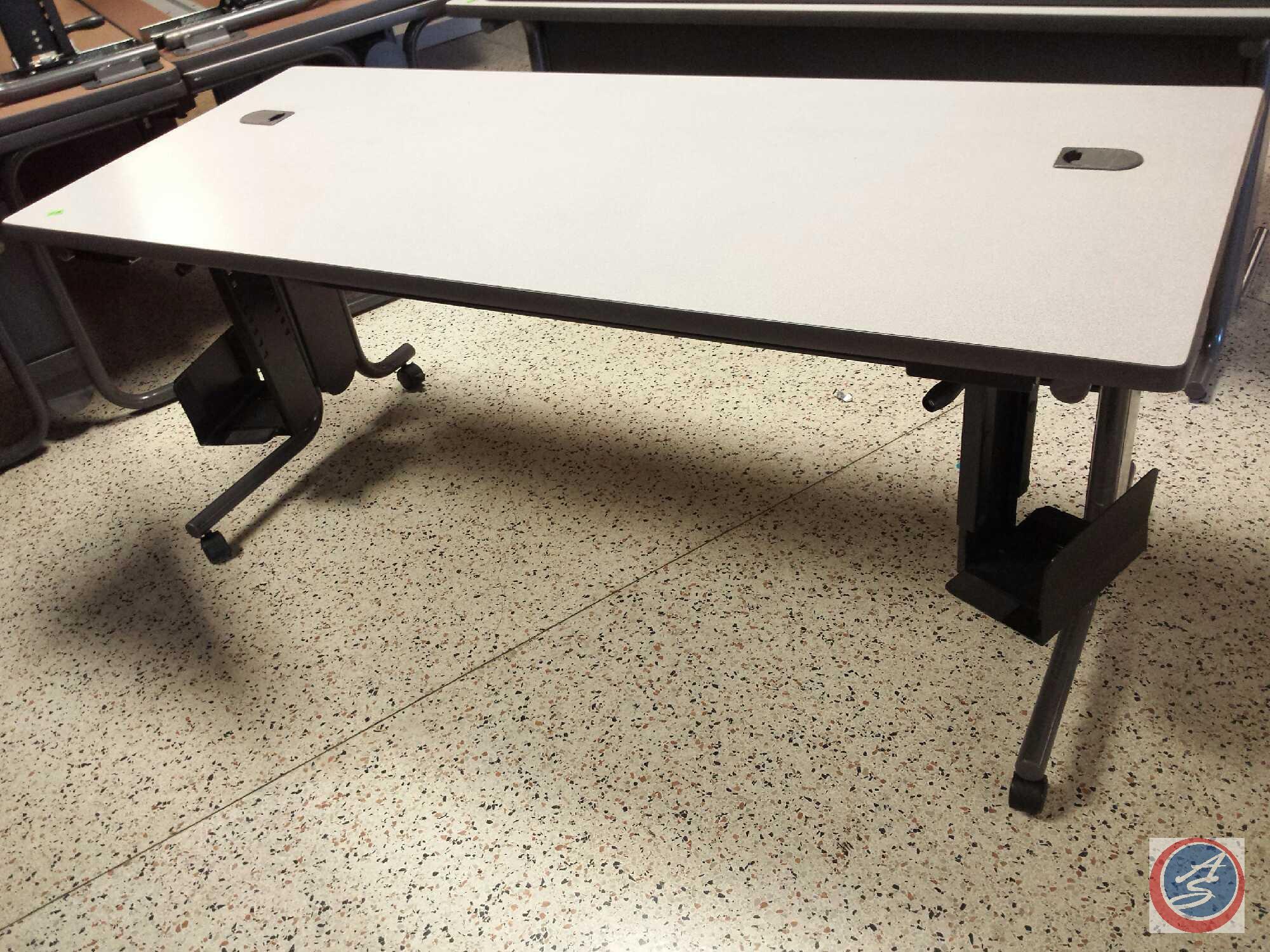 HON Company Interactive Rectangular Training Table on Wheels 70x28x29.5 Model #61371.