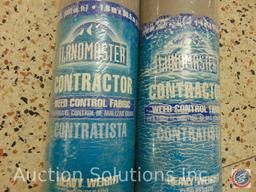 (2) Land Master Contractor weed control fabric, measuring 6 ftX 100 ft per roll