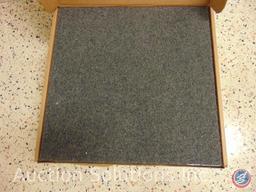 (2) Cases of Single-Rib Gunmetal Carpet Tiles (16) per case. Tiles measure 18 in. x 18 in.