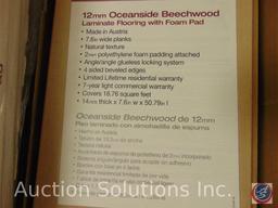 (7) Boxes of [7] Oceanside Beechwood Laminate Flooring Planks w/ Foam Pad by Home Decorators