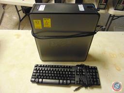 Dell Optiplex 780 computer tower with cord and Dell keyboard, Operating system: Windows 7 Pro OA