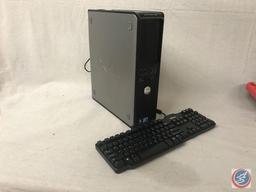 Dell Optiplex 780 computer tower with cord and Dell keyboard, Operating system: Windows 7 Pro OA